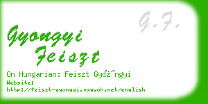 gyongyi feiszt business card